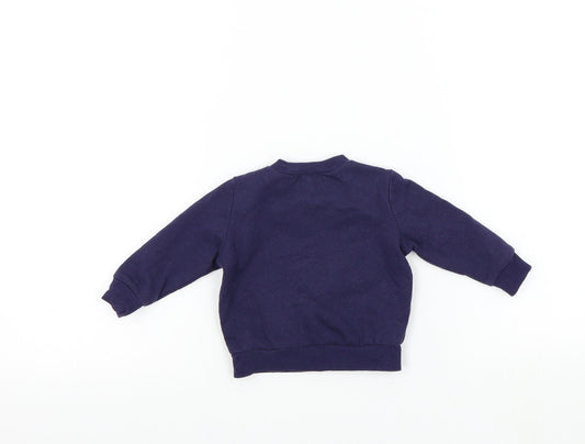 lily&dan Boys Blue Colourblock Pullover Jumper Size 3-6 Months
