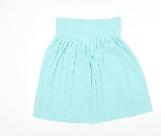 Rembrandt Womens Blue Pleated Skirt Size 10