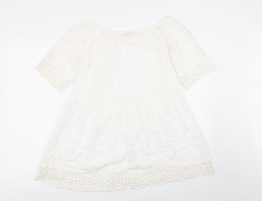 River Island Womens White Basic T-Shirt Size XS