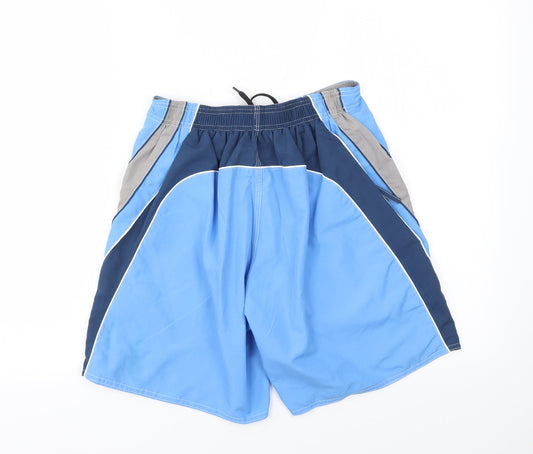 Big Fisch Boys Blue Sweat Shorts Size S