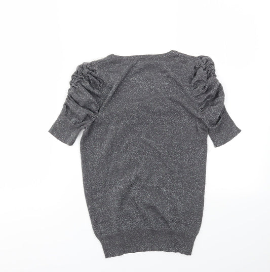 Topshop Womens Grey Basic T-Shirt Size 8