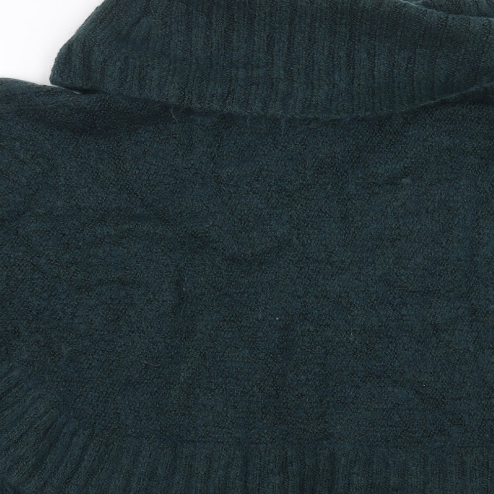 Primark Womens Green Knit Cape Jumper Size S