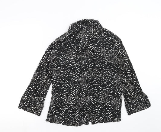 Debenhams Womens Black Geometric Basic Blouse Size 14 - dotted pattern