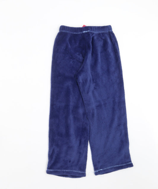 Nautica Girls Blue Solid Fleece Pyjama Pants Size 7 Years - dream