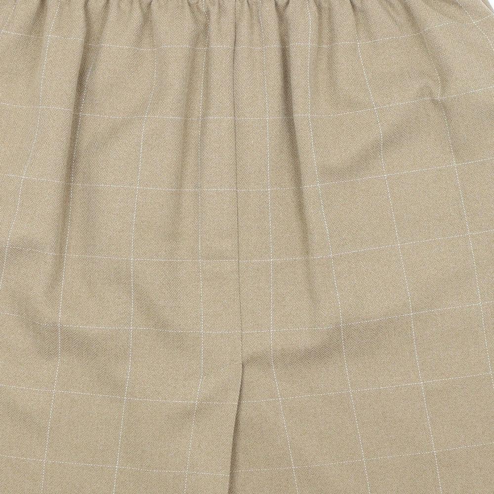 M&S Womens Brown Check A-Line Skirt Size 20
