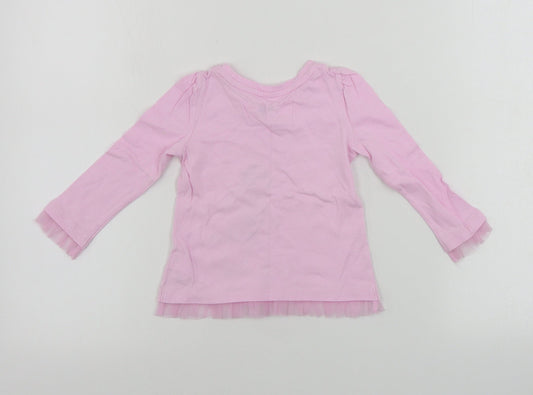 Gap Girls Pink Basic T-Shirt Size 18-24 Months