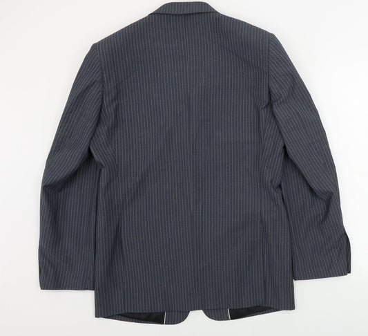 san luca Mens Grey Striped Jacket Blazer Size 40