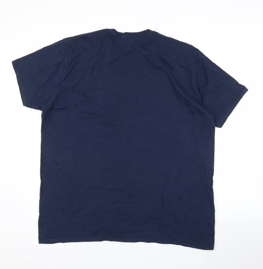 Gildan Mens Blue T-Shirt Size 2XL