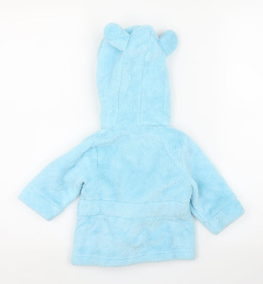 Studio Baby Boys Blue Solid Chemise Robe Size 3-6 Months