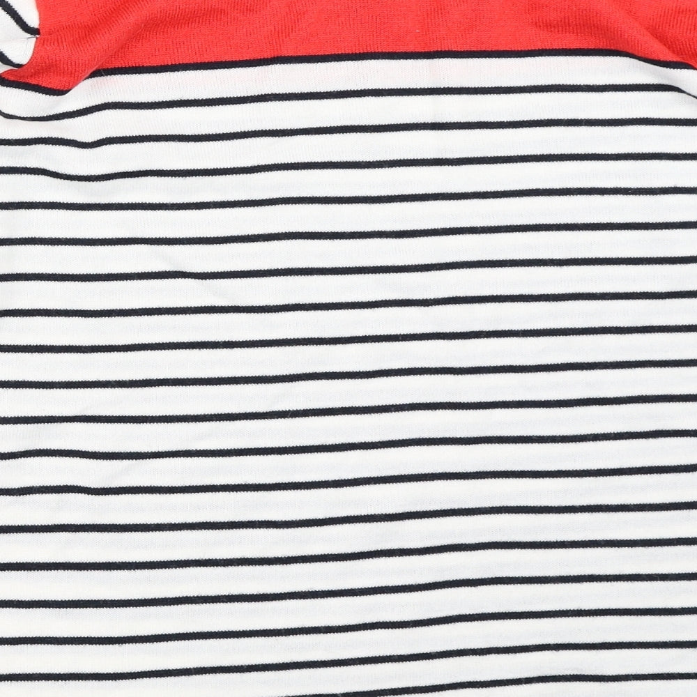 Arista Womens White Striped Pullover Jumper Size 20