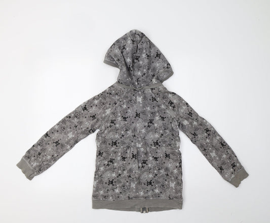 George Boys Grey Polka Dot Full Zip Hoodie Size 10-11 Years