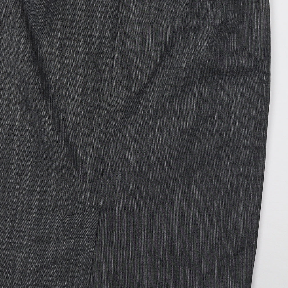 Brand and care label for Kaliko women’s grey a-line skirt, size UK 12