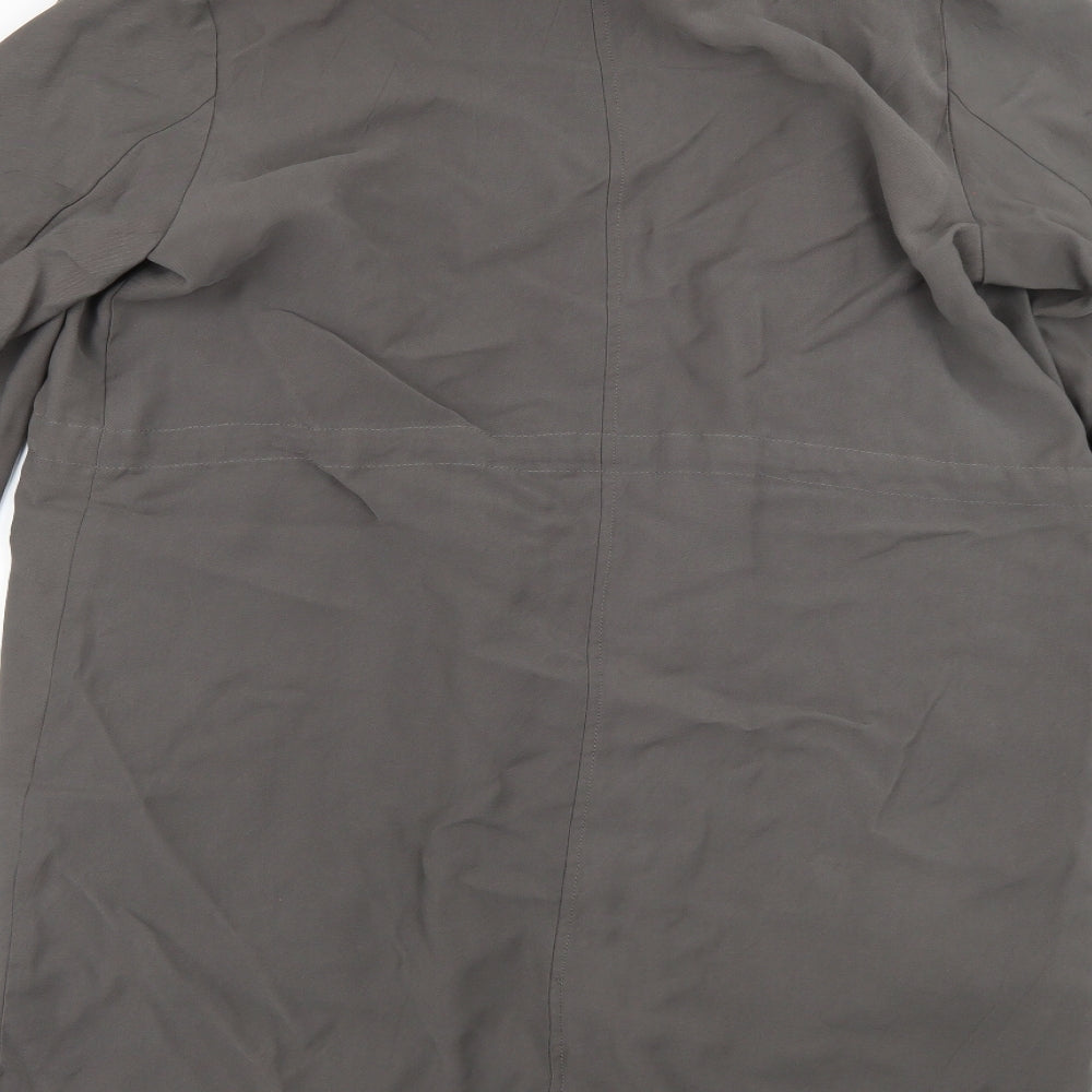 New Look Womens Grey Overcoat Coat Size 14