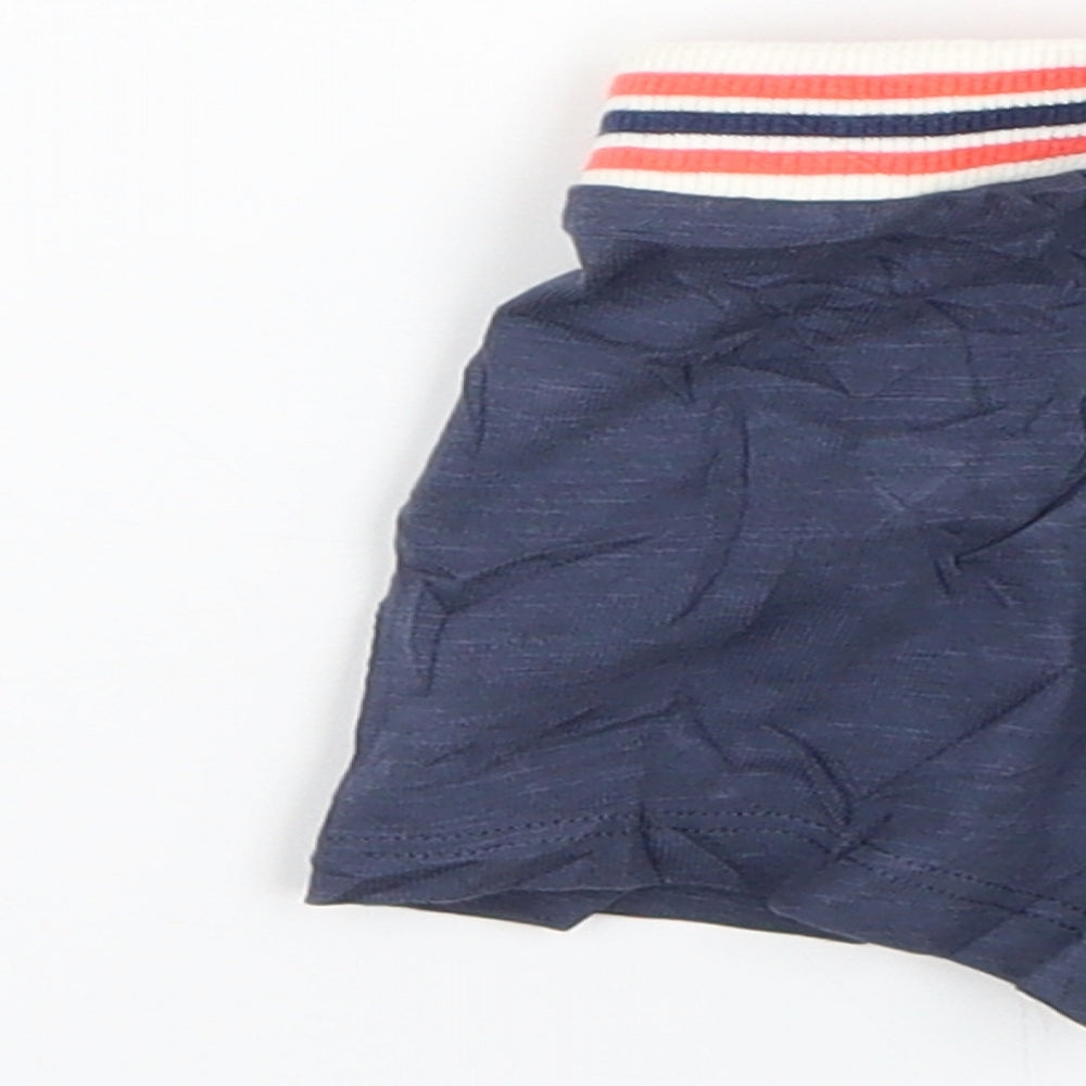 Marks and Spencer Baby Blue Striped Cropped Trousers Size 0-3 Months