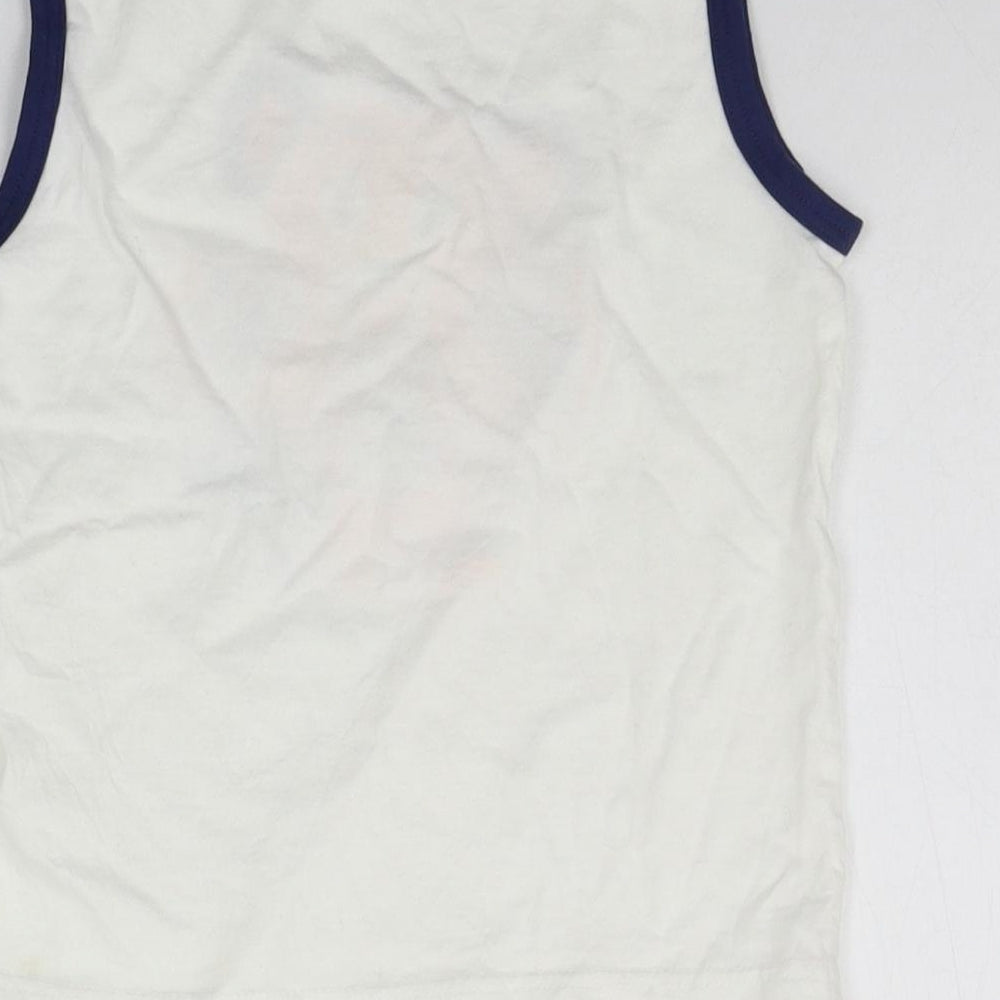 Preworn Boys White Houndstooth Basic Tank Size 5 Years - Madagascar