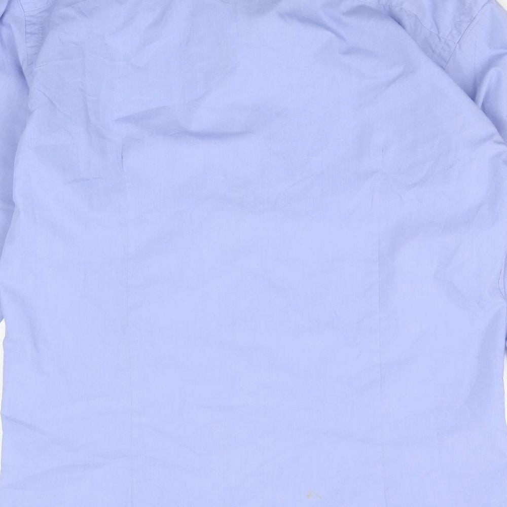 nico dolce Mens Blue Button-Up Size L