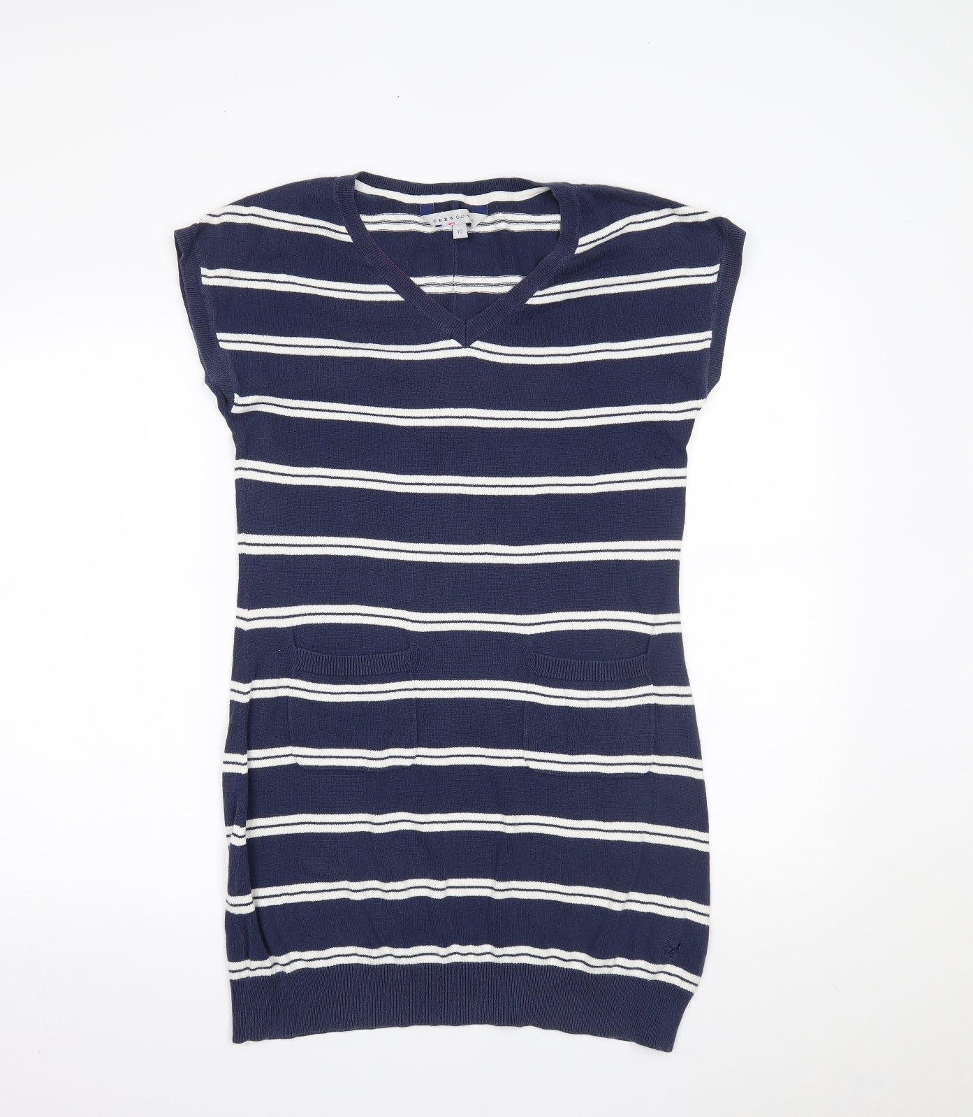 Crew Clothing Womens Blue Striped Jumper Dress Size 10