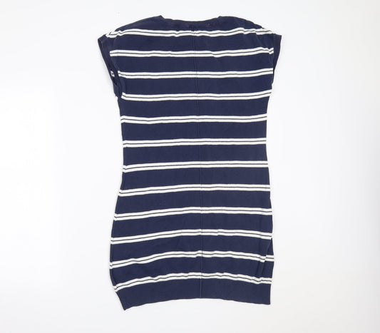Crew Clothing Womens Blue Striped  Jumper Dress  Size 10