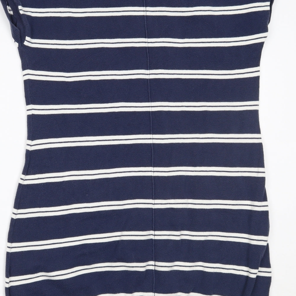 Crew Clothing Womens Blue Striped  Jumper Dress  Size 10