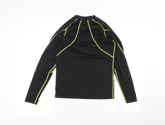 emfraa Boys Black Basic T-Shirt Size M