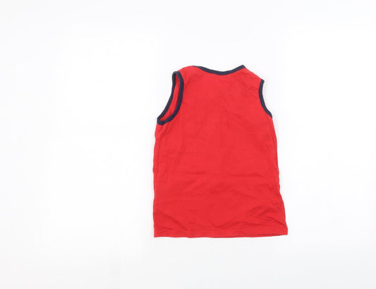 Primark Boys Red Basic Tank Size 8-9 Years