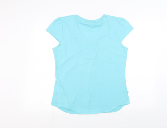 LA Gear Womens Blue Basic T-Shirt Size 16