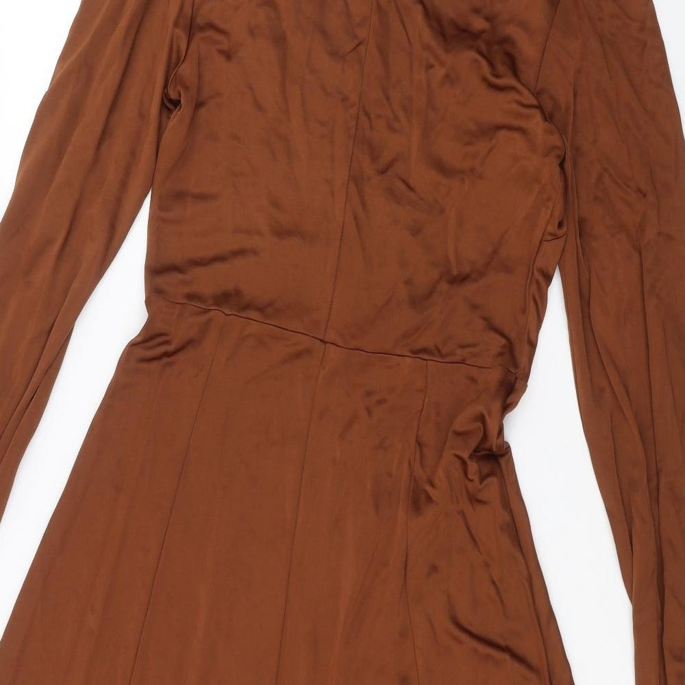 Marks and Spencer Womens Brown A-Line Size 10