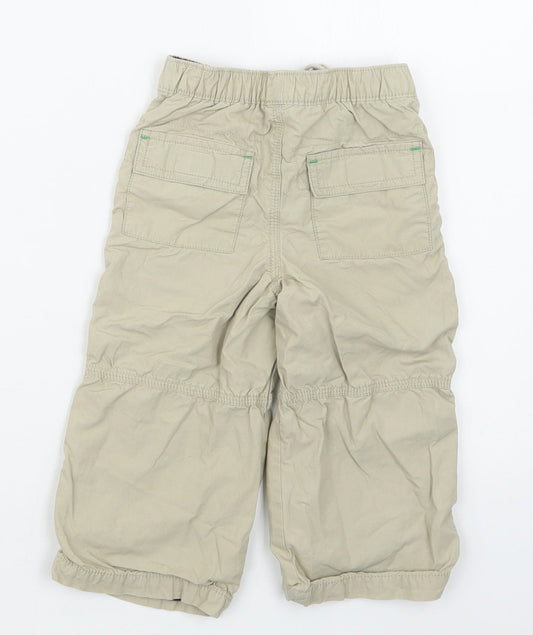 TU Boys Beige Cargo Trousers Size 12-18 Months