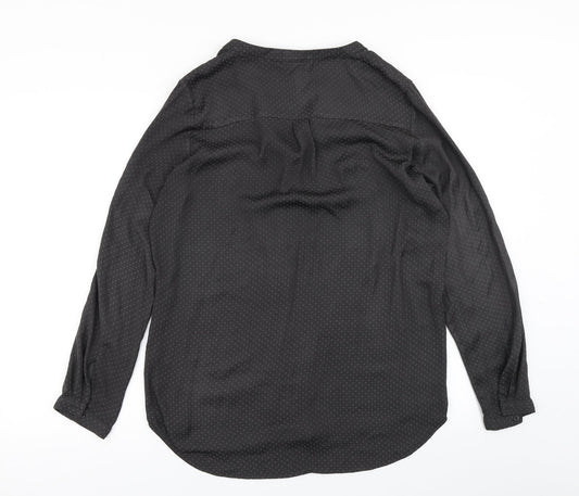 H&M Womens Grey Polka Dot Basic Blouse Size 12