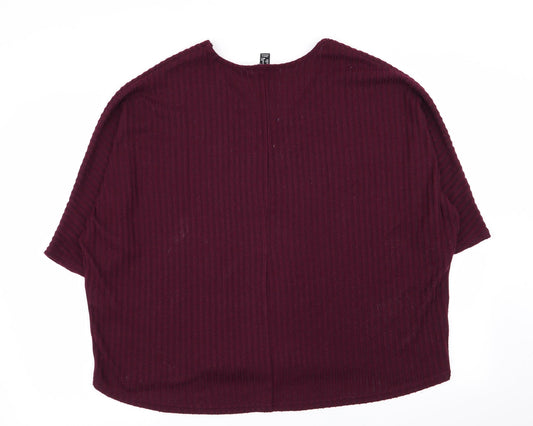 New Look Womens Red Basic T-Shirt Size M
