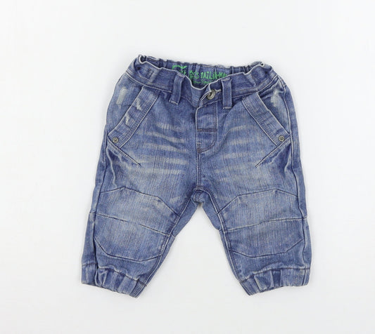 NEXT Boys Blue Denim Cargo Jeans Size 3-6 Months