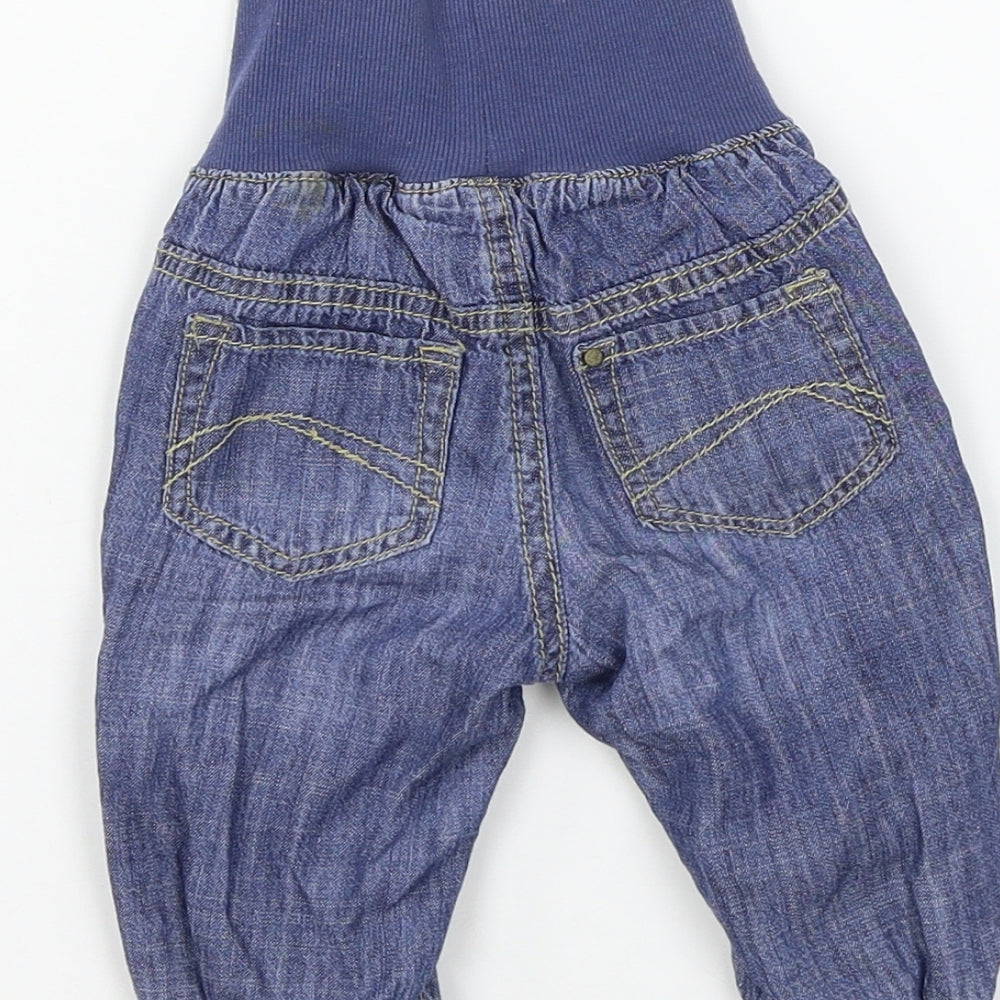 H&M Baby Blue Denim Cargo Jeans Size 0-3 Months
