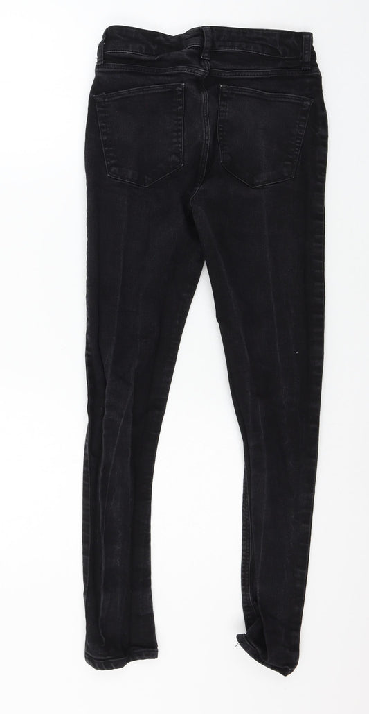 ASOS Womens Black Denim Skinny Jeans Size 28 in L32 in