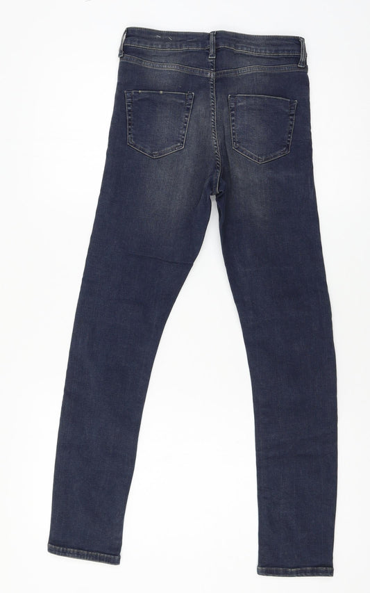 Topshop Womens Blue Denim Skinny Jeans Size 26 in L32 in