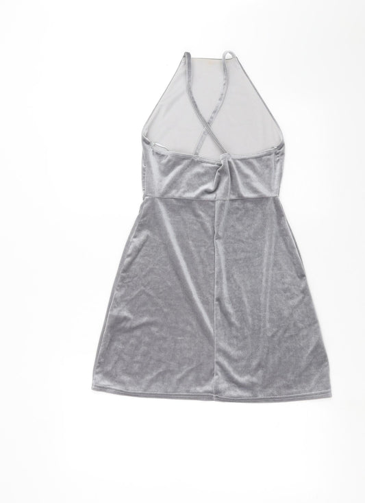 Boohoo Womens Grey Mini Size 8
