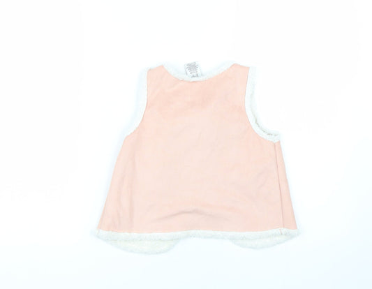 Preworn Girls Pink Gilet Jacket Size 4-5 Years