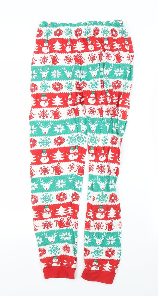 Kids Boys Green Fair Isle Pyjama Set Size 11 Years - Christmas