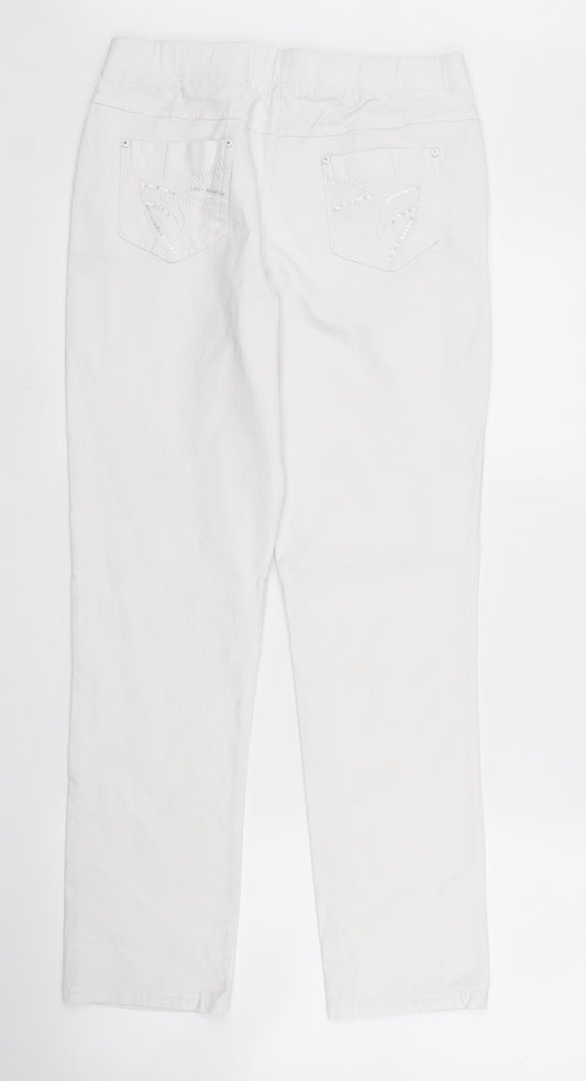Just Elegance Womens White Denim Jegging Jeans Size 28 in L27 in