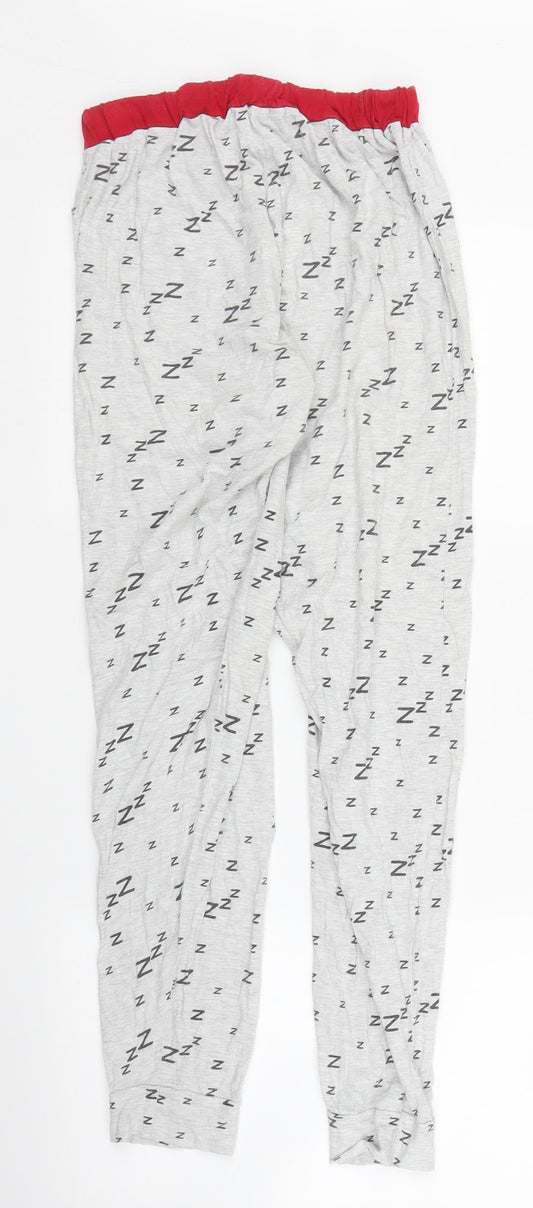New Look Girls Grey Solid Capri Pyjama Pants Size M
