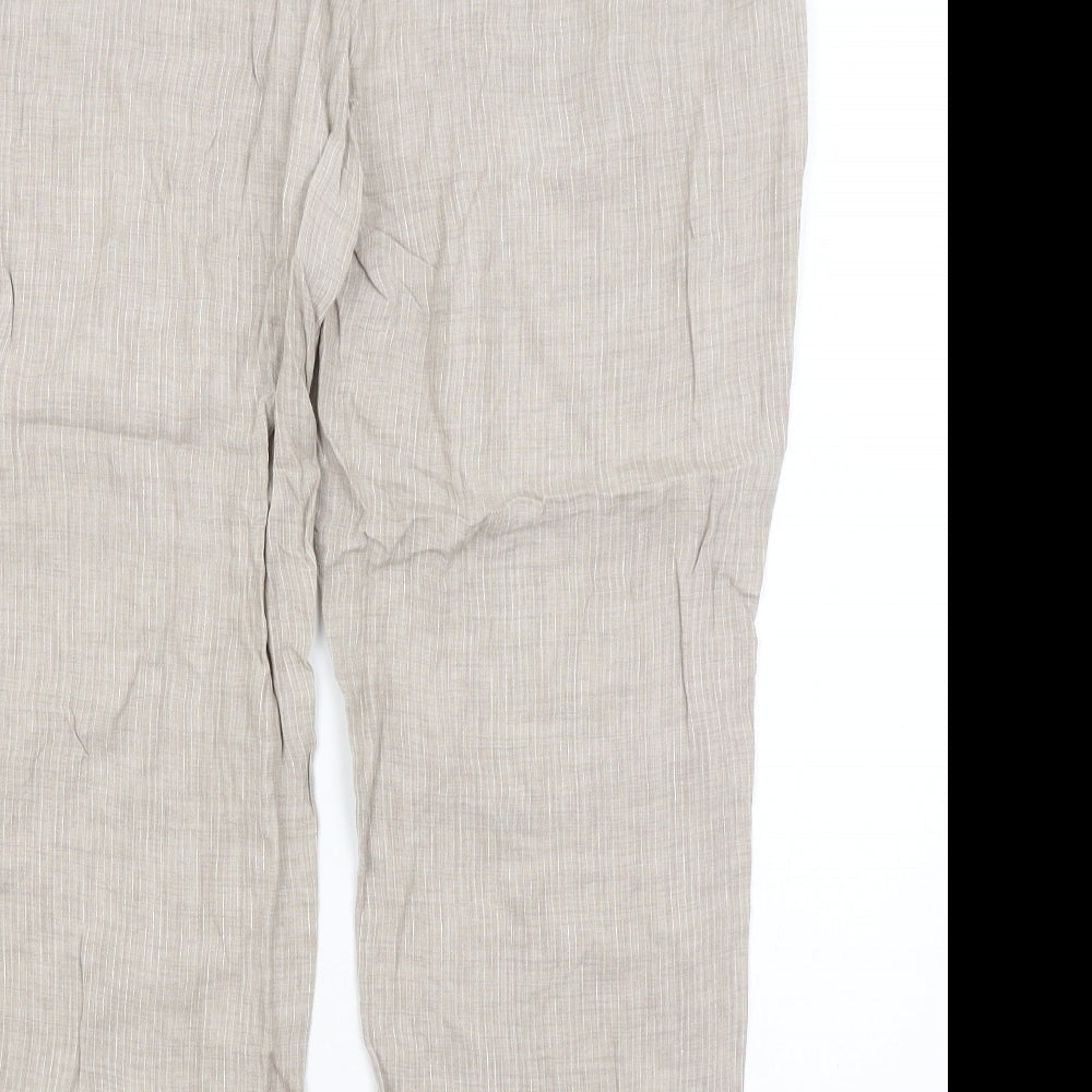 Autograph Womens Beige Trousers Size 18 L26 in