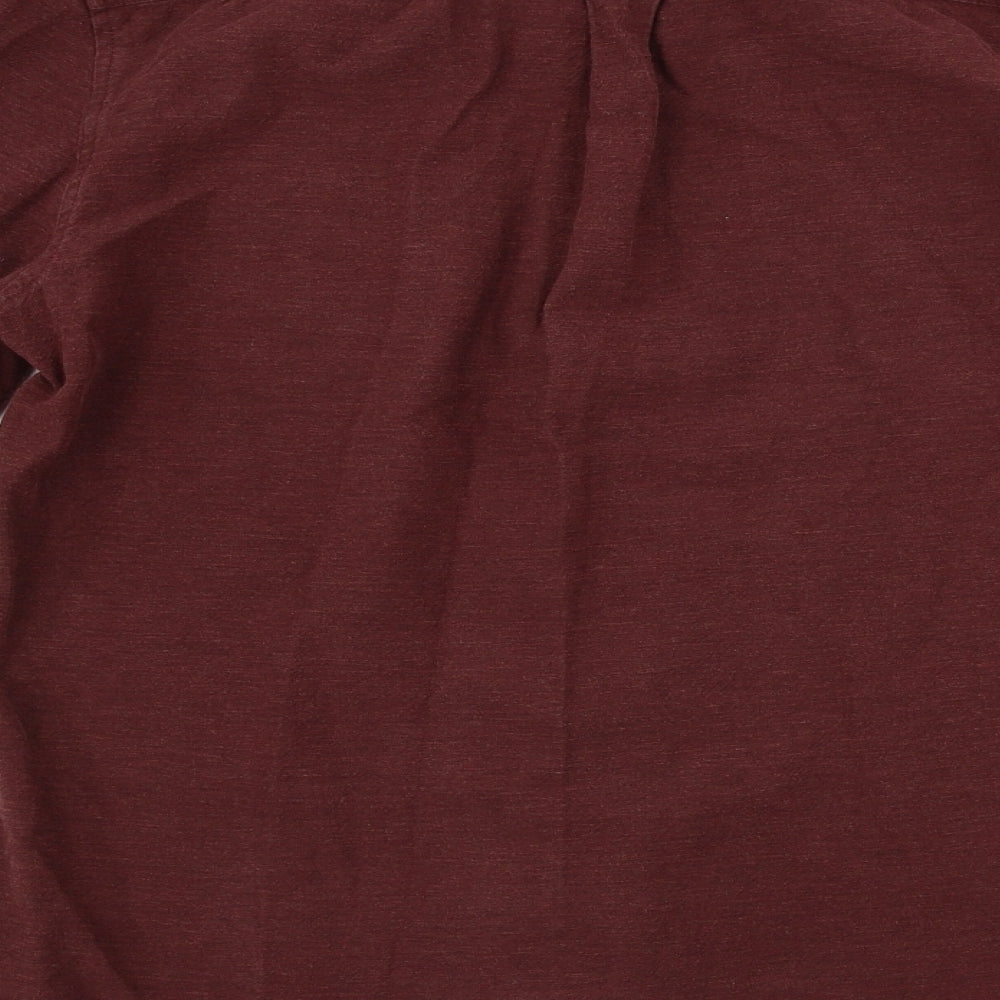 NEXT Mens Brown Button-Up Size M