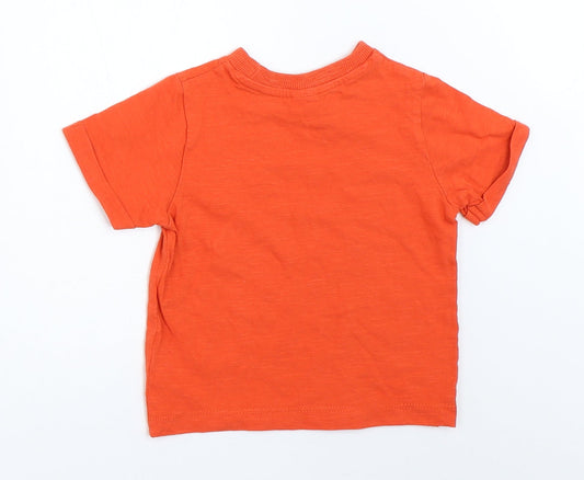 Mini Club Boys Orange Basic T-Shirt Size 9-12 Months