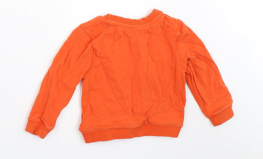 Mini Club Boys Orange Pullover Sweatshirt Size 2-3 Years