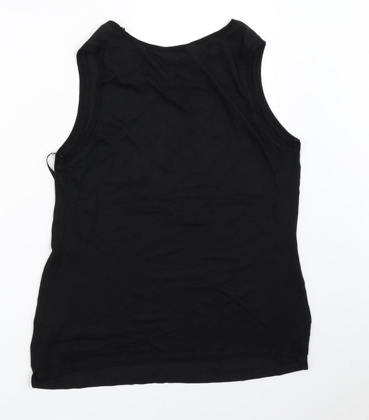 New Look Womens Black Basic Blouse Size 10