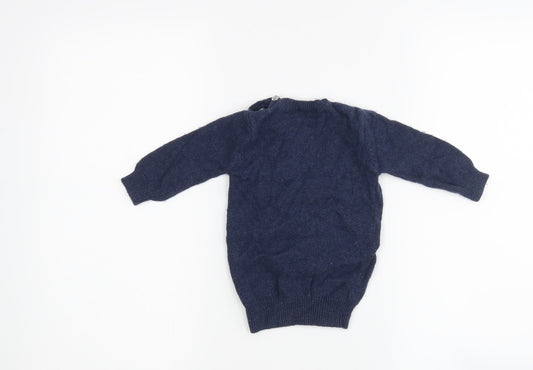 NEXT Girls Blue Pullover Jumper Size 6-9 Months