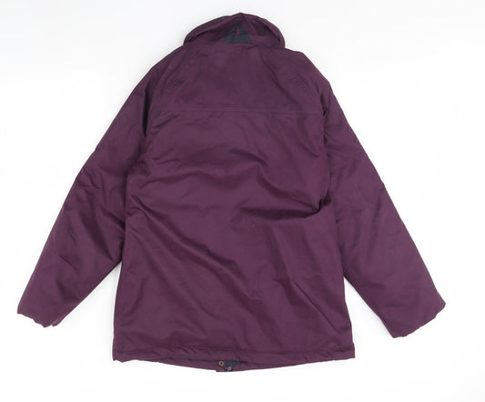 Jack turkey Womens Purple Fleece Rain Coat Coat Size 10