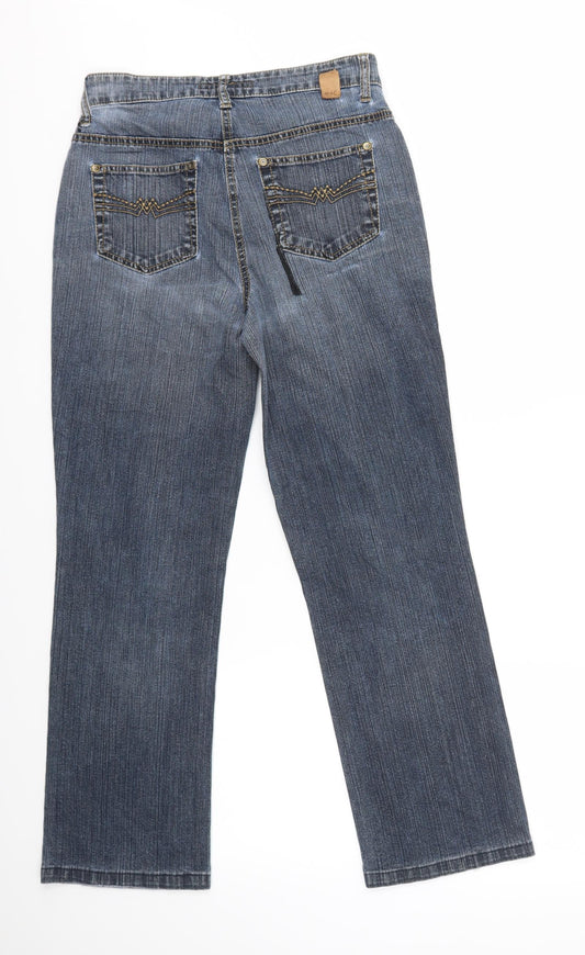 MAC Womens Blue Straight Jeans Size 38 in L32 in - MELANIE