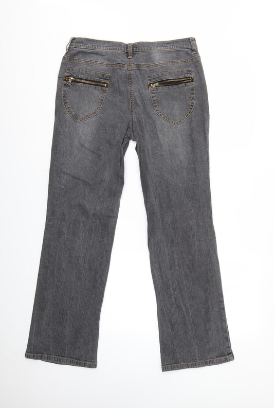 Mia Linea Womens Grey Bootcut Jeans Size 32 in L30 in