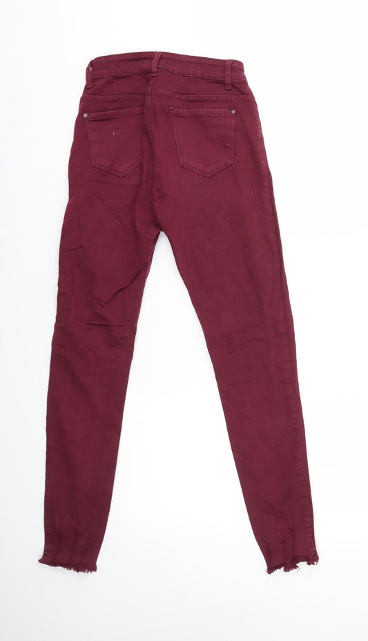 Ds Fashion Womens Purple Skinny Jeans Size 8 L28 in