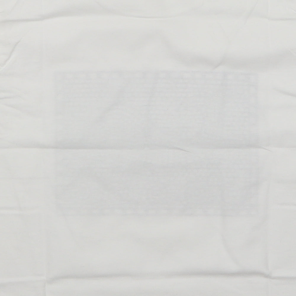 JERZEES Girls White Basic T-Shirt Size 7-8 Years